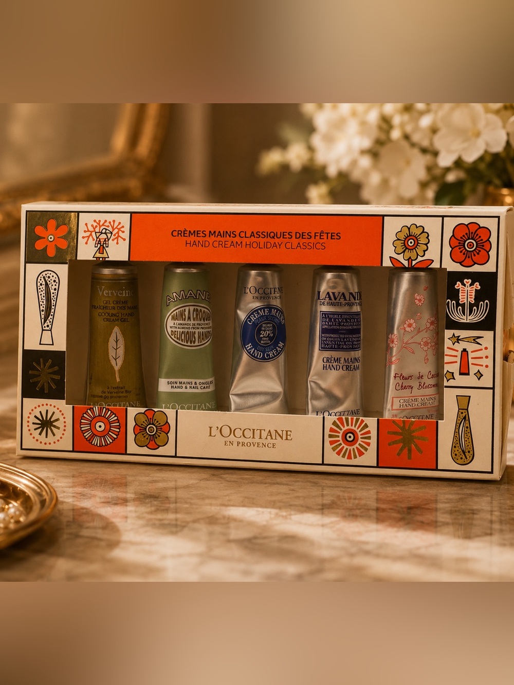 New in box. L'OCCITANE 5 piece hand cream set.